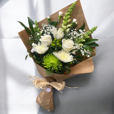 Eco-Friendly Bouquet - Eco friendly bouquet greens and whites