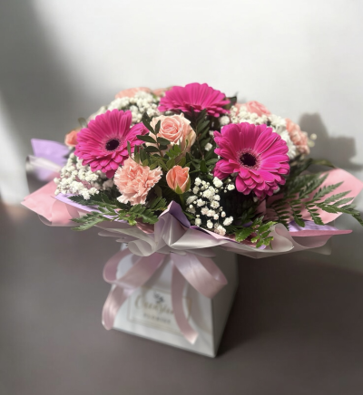 Cherry Blossom - A vibrant pink handtied simply stunning just like it’s inspiration - The Cherry Blossom Tree. Same day flower delivery by local florists - and the Cherry Blossom is a stunning choice.